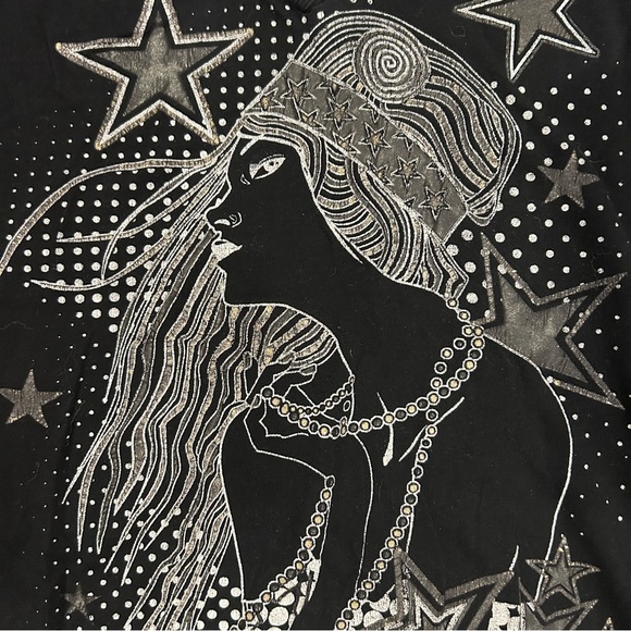 RARE Y2K Pop Up USA Star Graphic Tee | Size M | Made in USA - Picture 2 of 5